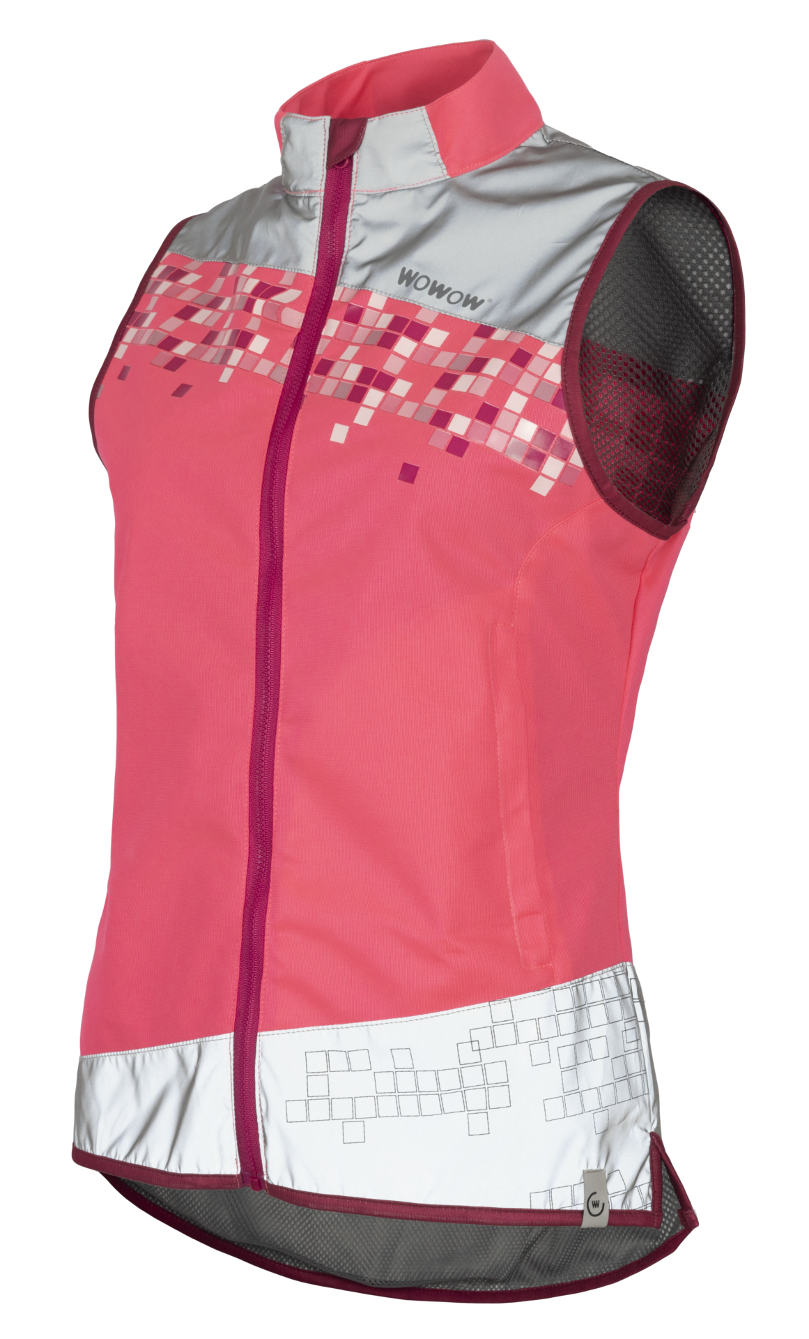 WOWOW Lucy Jacket Full Reflective Pink - Veste Cyclo Femme Imperméable Et Réfléchissante