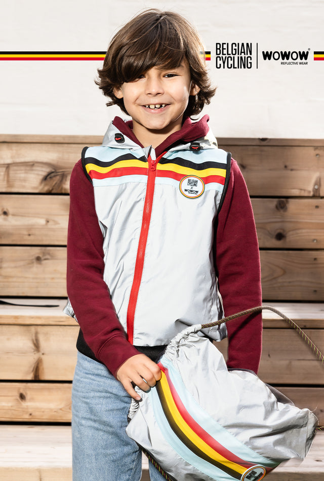 Belgian Cycling Kids Jacket Full Reflective - WOWOW Reflective Wear