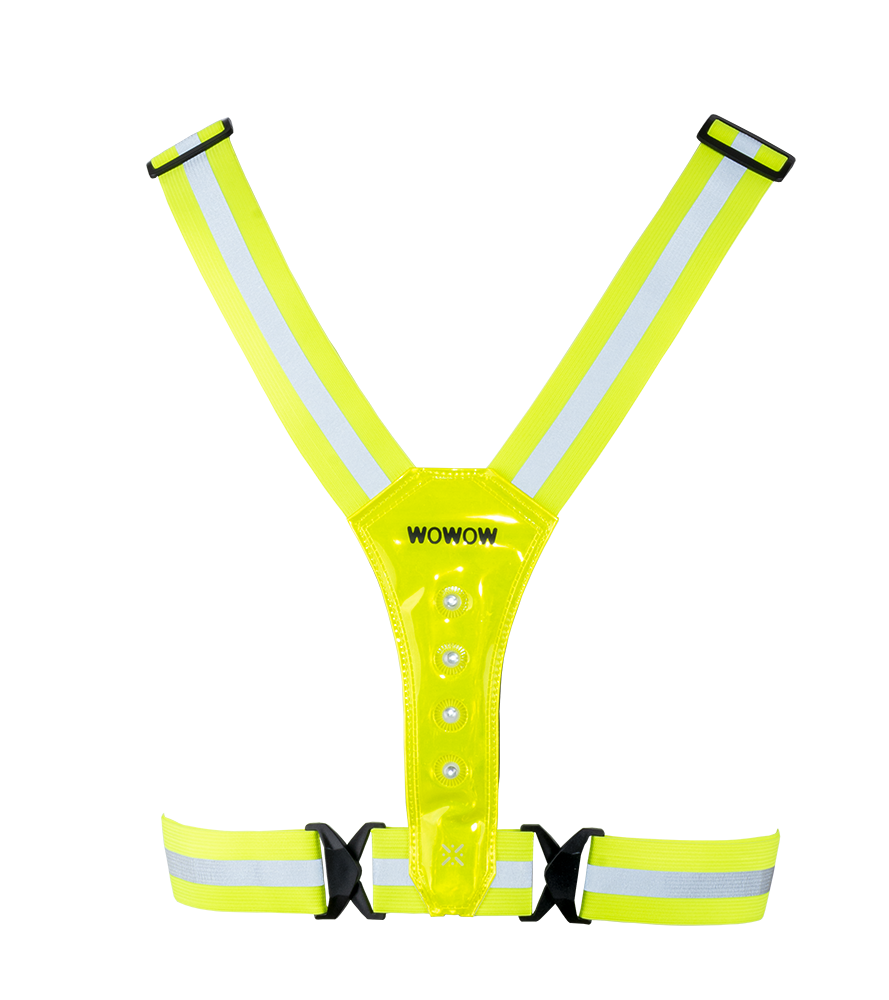 WOWOW Coprizaino Riflettente Giallo Fluo - Impermeabile E Visibile Al Buio - Taglia Unica Con Elastici E Cintura